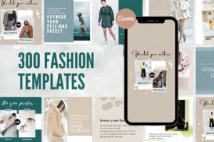 300 Fashion Templates For Social Media