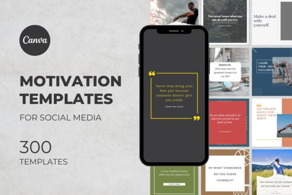 300 Motivation Templates for Social Media